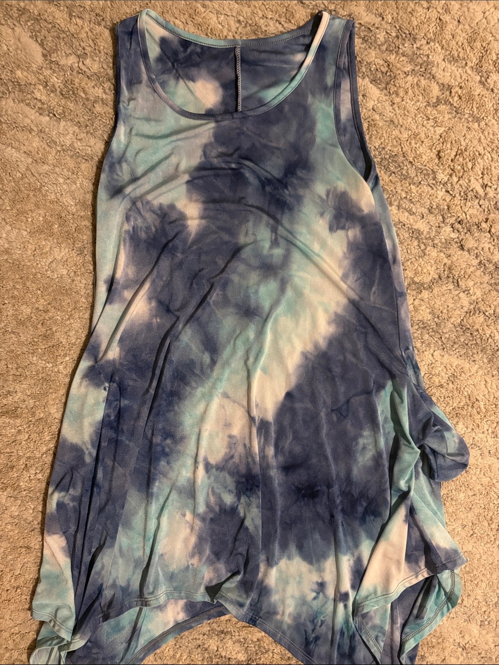OFFERS OPEN! Women’s medium tie-dye dress blue summer dress swimsuit coverup M